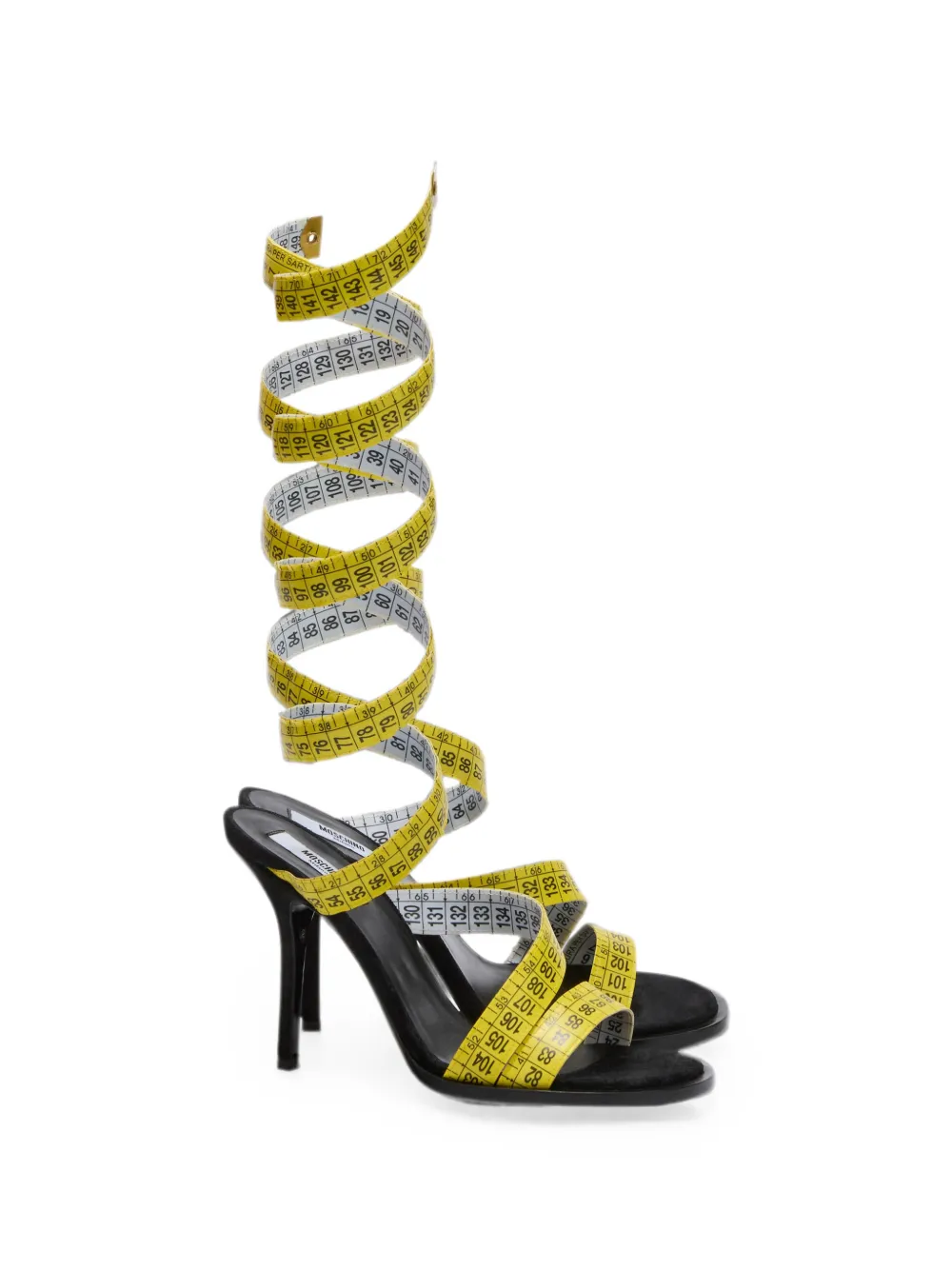 Moschino measuring-tape spiral sandals Geel