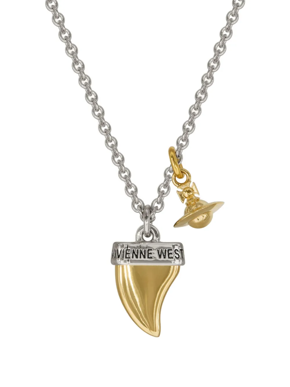 Vivienne Westwood Orb shark-tooth necklace - Gold