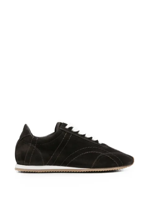 TOTEME suede contrast-stitch sneakers