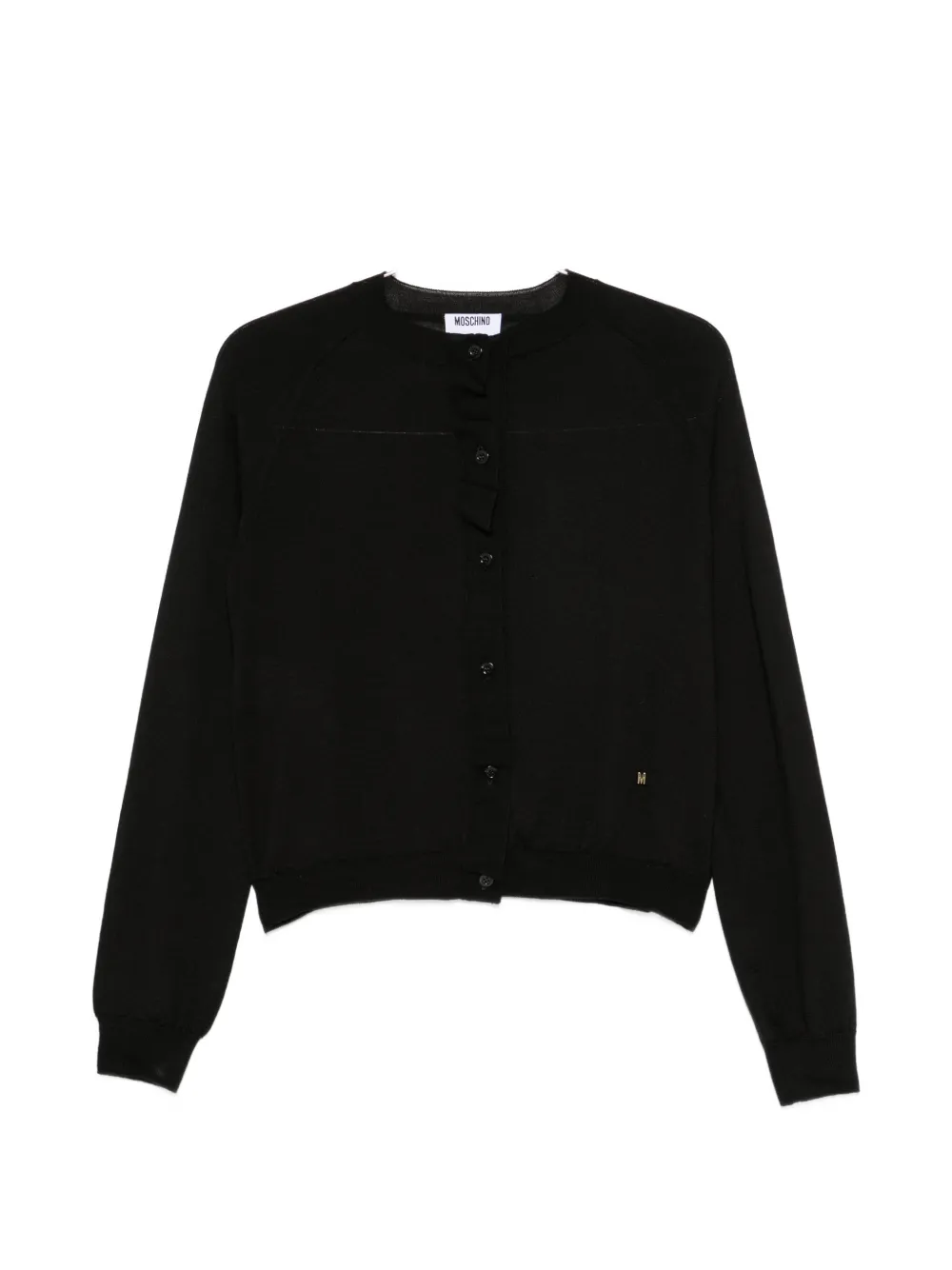 Moschino ruffled-trim cardigan - Nero