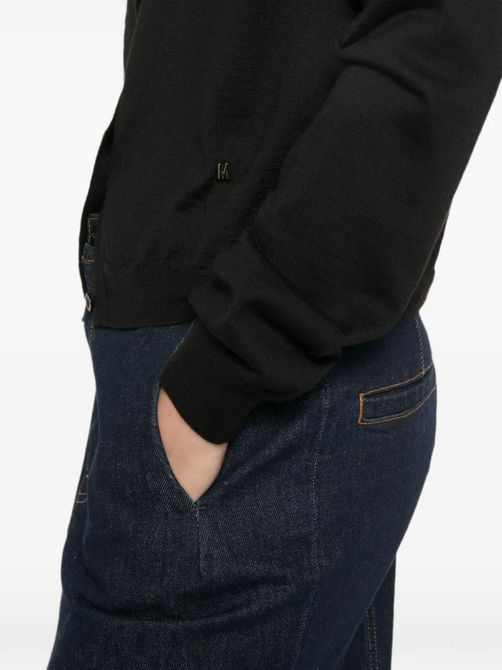 Moschino Vest met ruches afwerking Zwart
