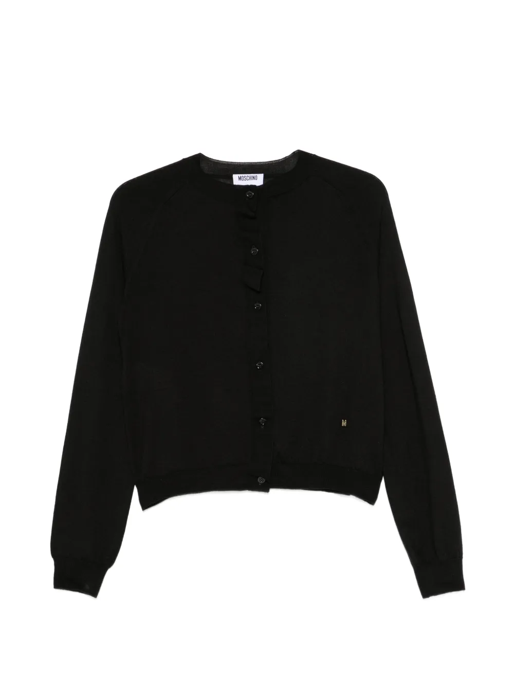 Moschino ruffled-trim cardigan - Nero