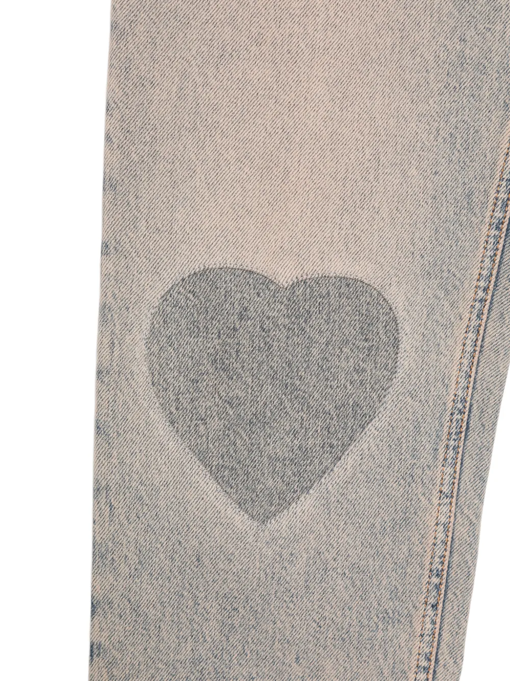 Moschino Jeans met hartpatch Blauw