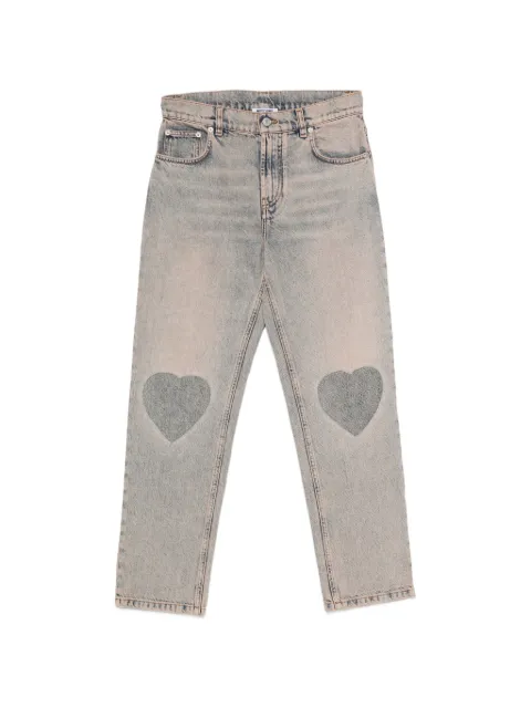 Moschino heart-patch jeans