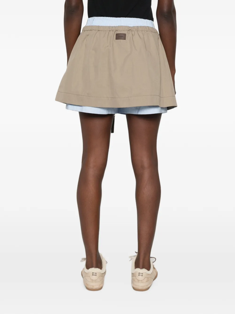 Moschino Shorts met logopatch en zak Beige