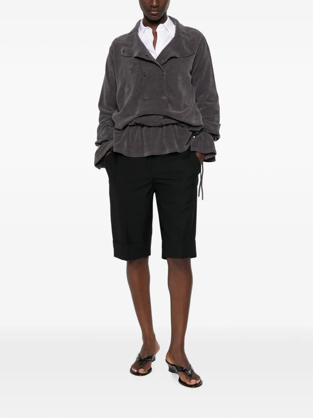 Moschino buttoned turn-up shorts Zwart