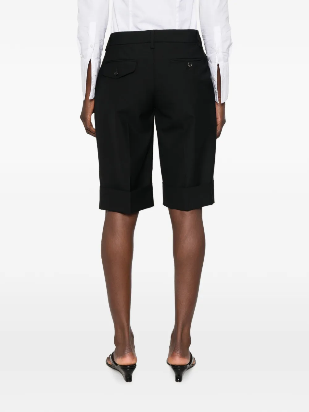 Moschino buttoned turn-up shorts Zwart