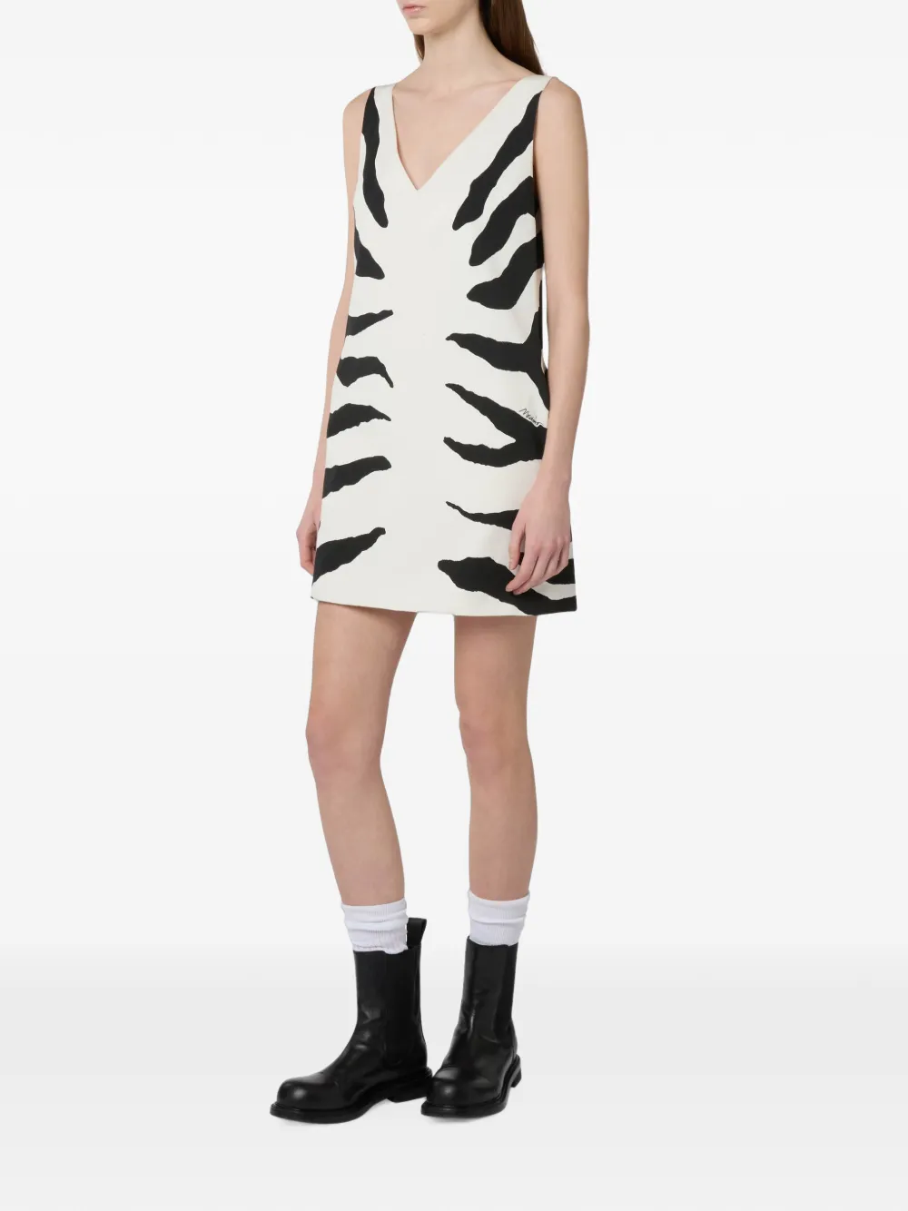 Moschino Zwaargewicht katoenen jurk met print Wit