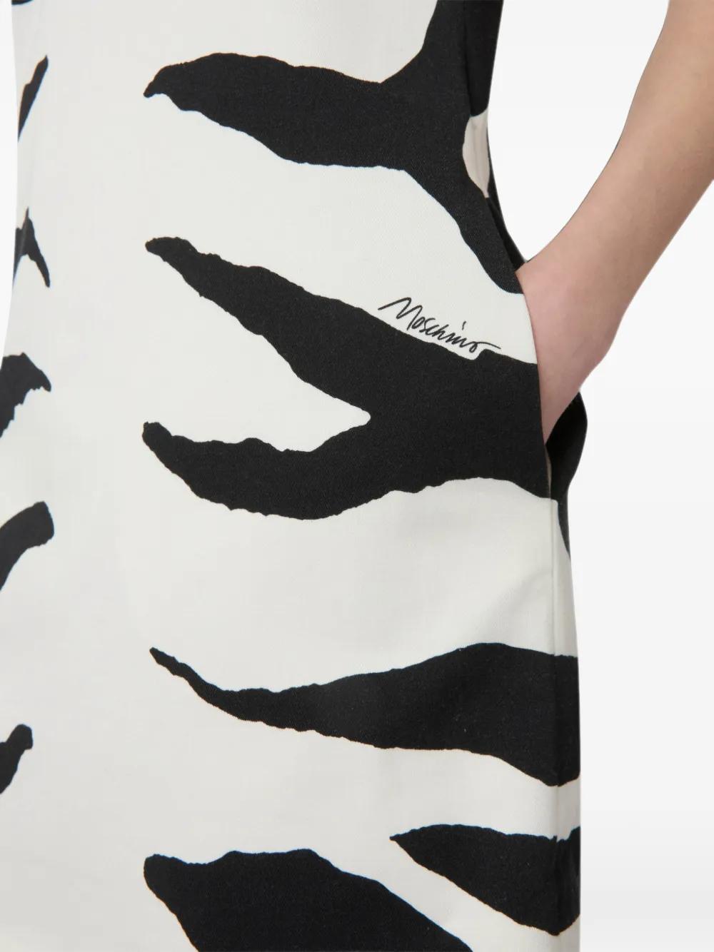 Moschino Zwaargewicht katoenen jurk met print Wit