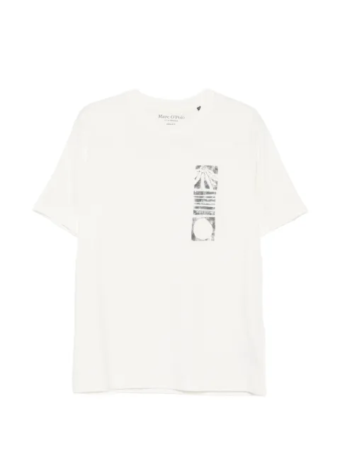 Marc O'Polo playera con estampado gráfico y cuello redondo