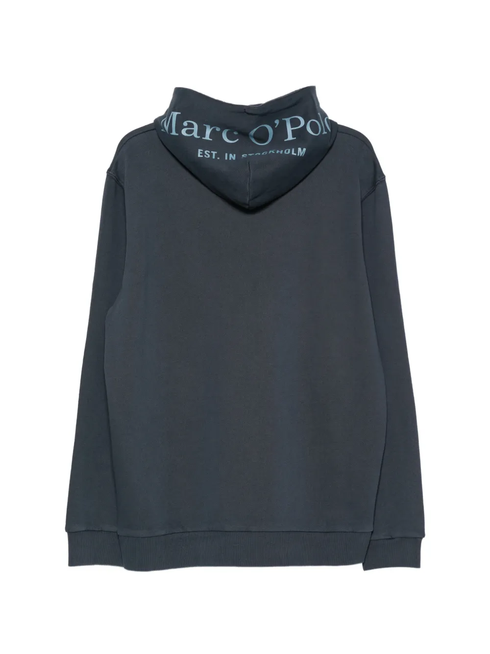 Marc O'Polo Hoodie met logoprint en trekkoord Blauw