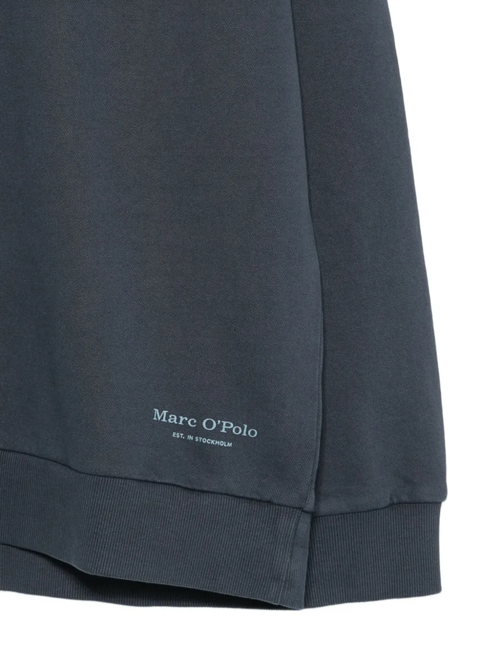 Marc O'Polo Hoodie met logoprint en trekkoord Blauw