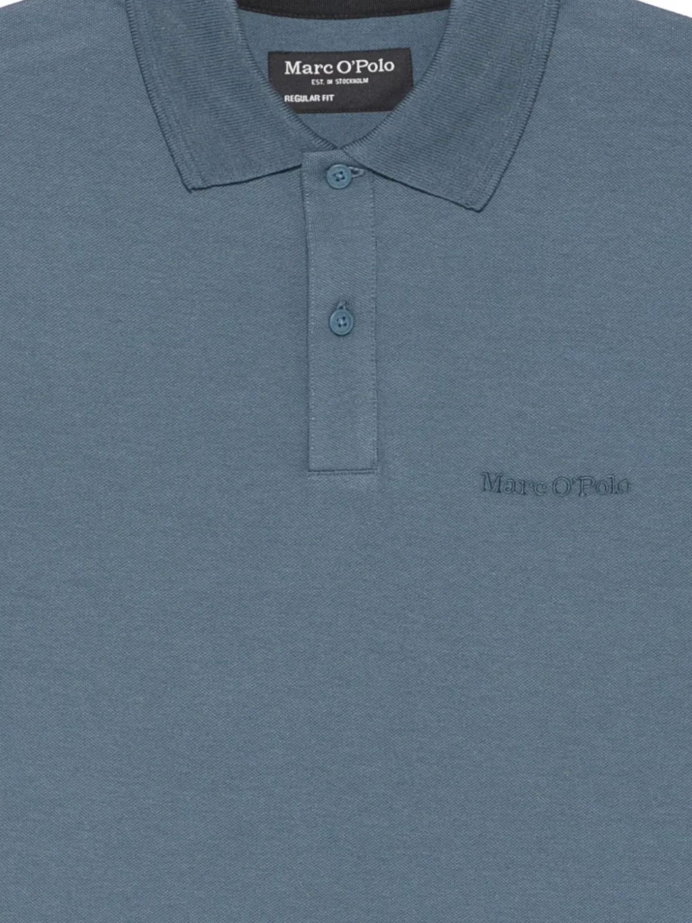 Marc O'Polo Poloshirt met geborduurd logo Blauw