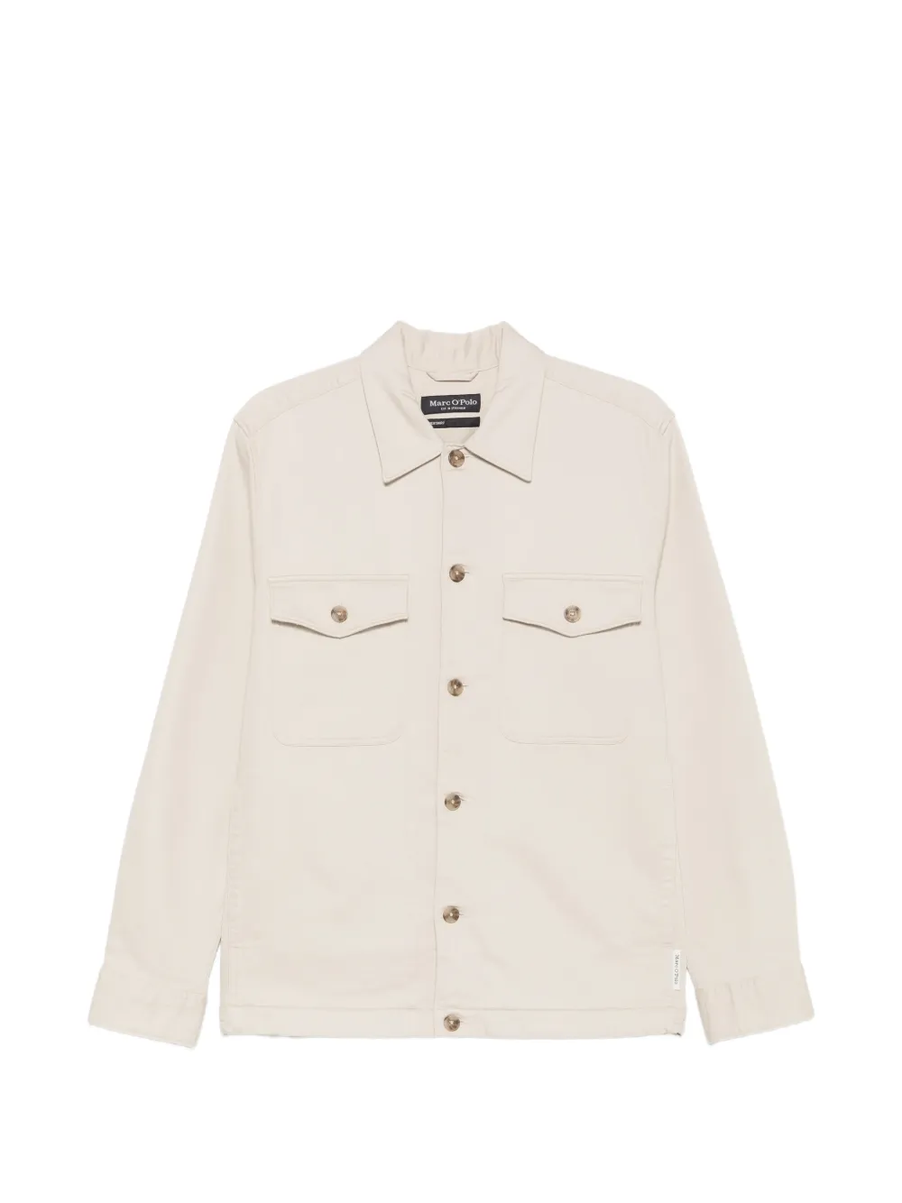 Marc O'Polo button-up chest-pocket overshirt - Toni neutri