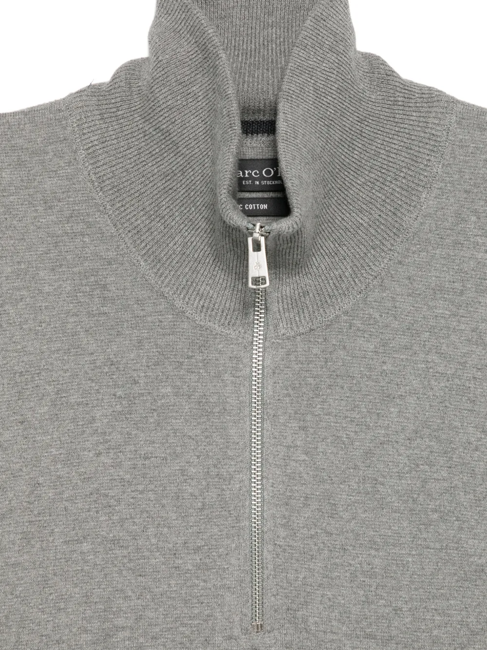 Marc O'Polo Trui met halve rits Grijs