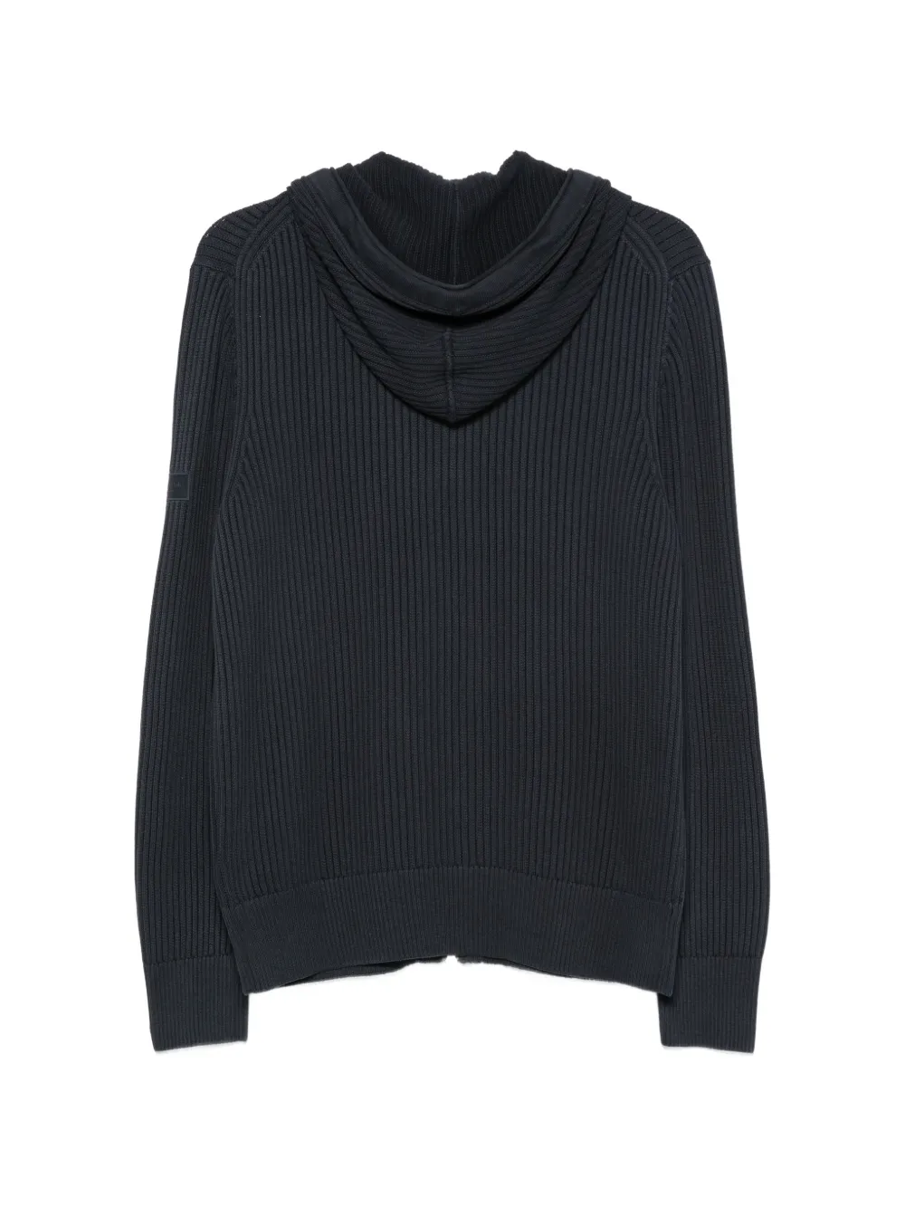 Marc O'Polo Ribgebreide hoodie Blauw