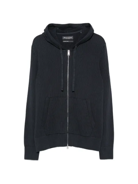 Marc O'Polo ribbed-knit drawstring hoodie