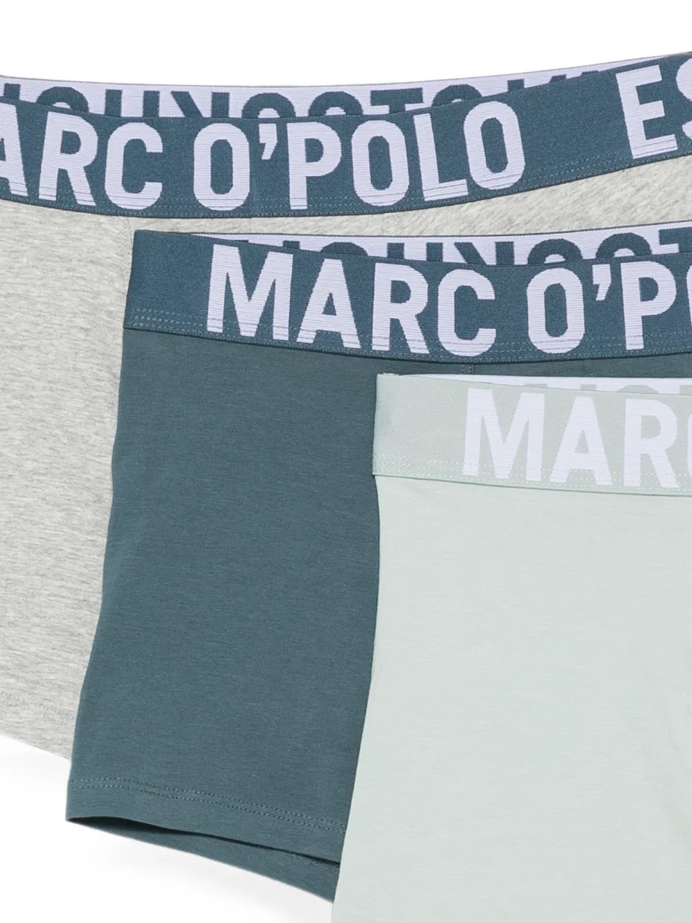 Marc O'Polo Drie boxershorts met logoband Blauw