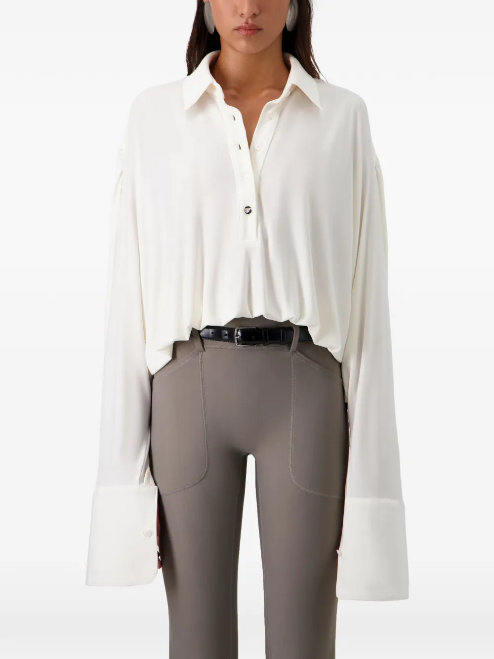 Coperni Gedrapeerde body Beige