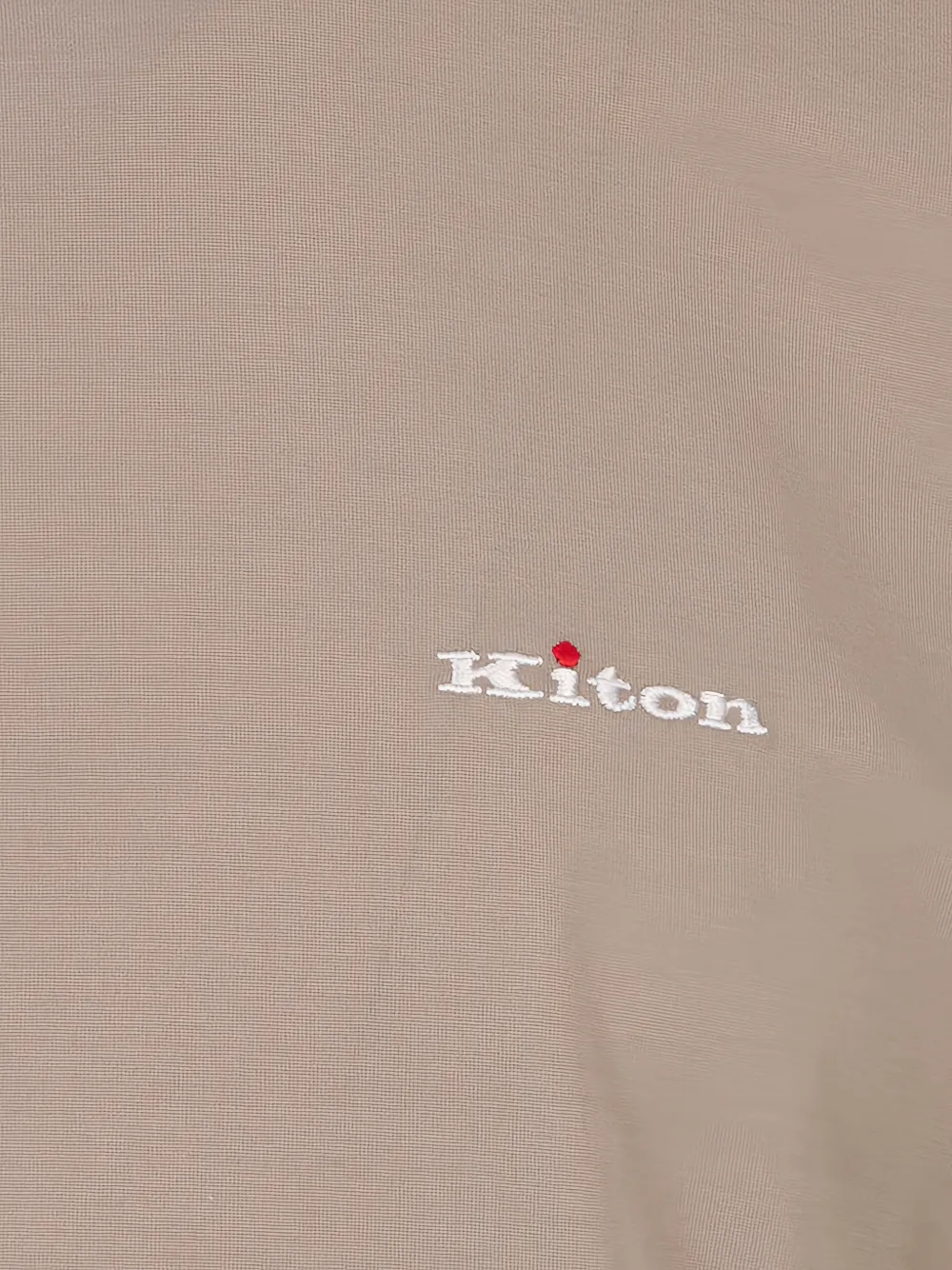Kiton T-shirt met geborduurd logo en ronde hals Bruin
