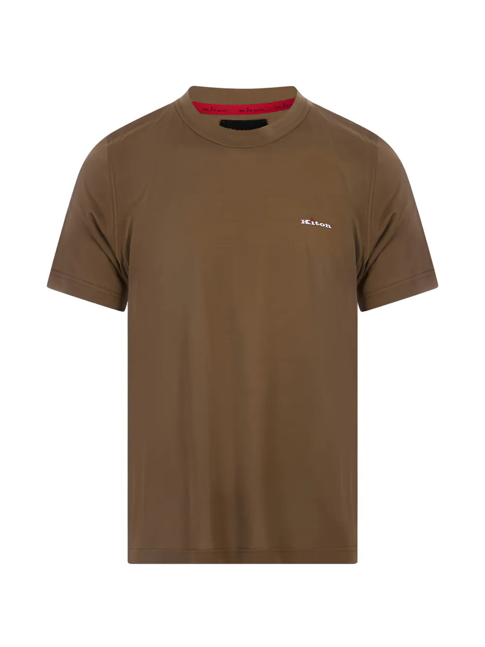 Kiton logo-embroidered t-shirt - Marrone