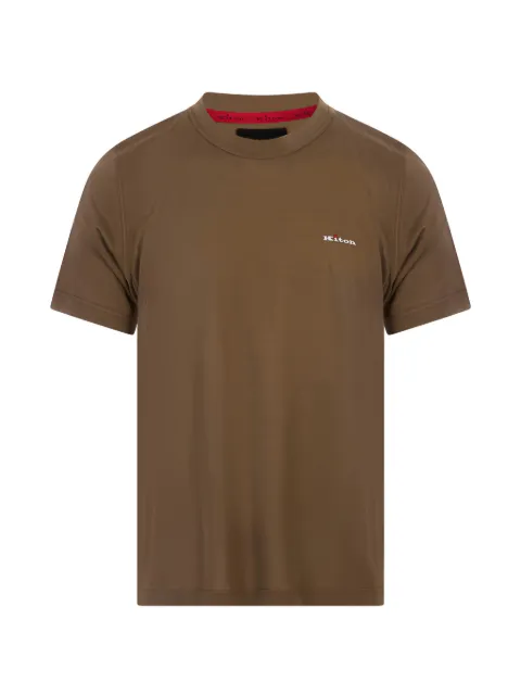 Kiton logo-embroidered t-shirt
