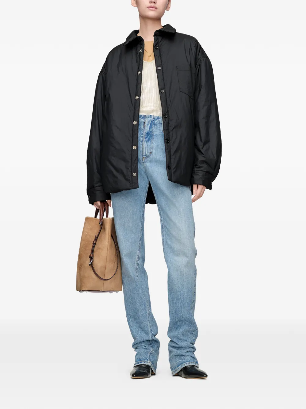 Maison Margiela Gevoerde jas Zwart