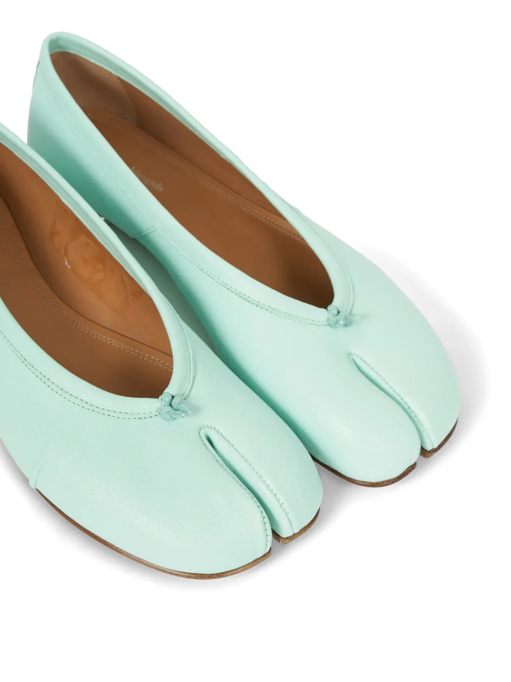 Maison Margiela Tabi leather ballet flats Blauw
