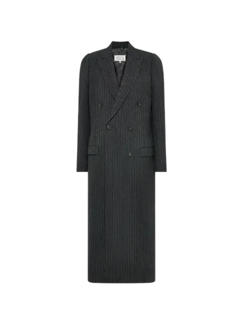Maison Margiela abrigo con doble botonadura y motivo pied de poule