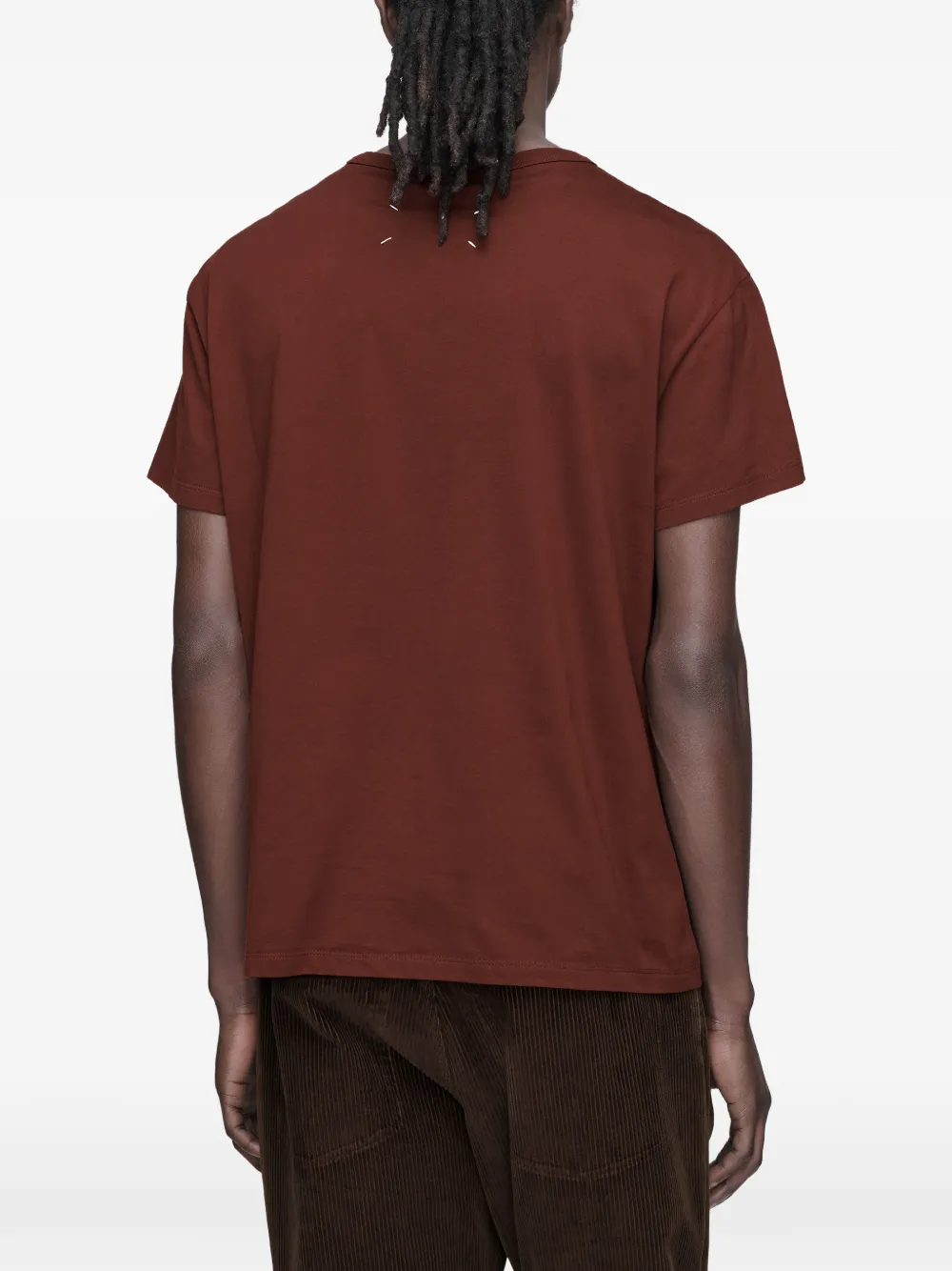 Maison Margiela T-shirt met geborduurd logo Rood