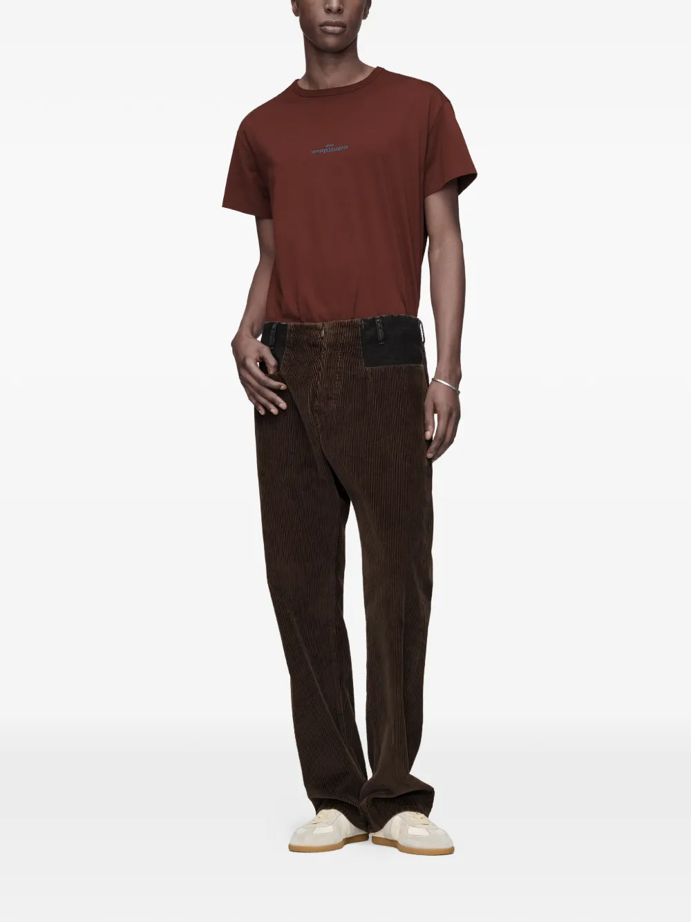 Maison Margiela T-shirt met geborduurd logo Rood