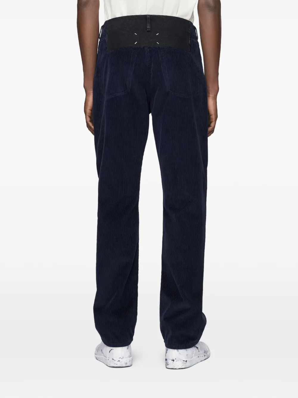 Maison Margiela Ribfluwelen jeans met stiksels Blauw