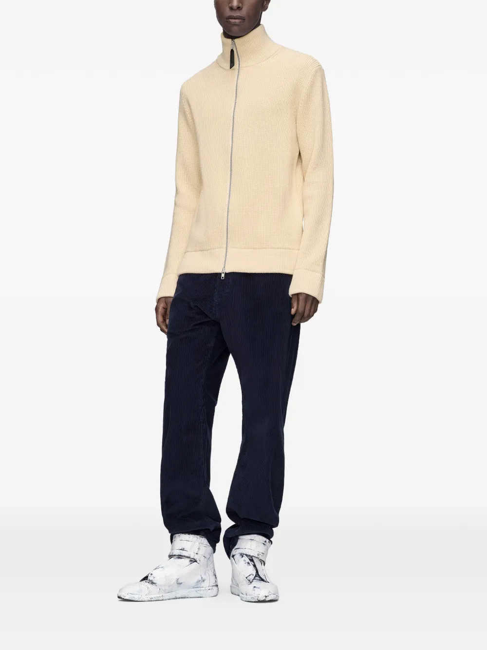 Maison Margiela Ribfluwelen jeans met stiksels Blauw