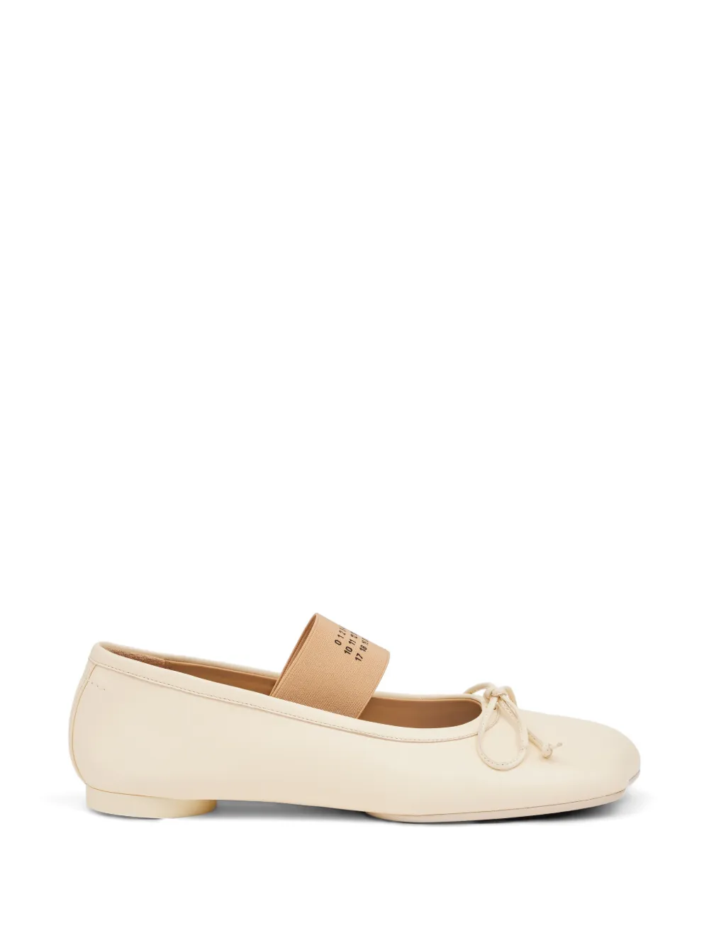 MM6 Maison Margiela Anatomic numeric-strap ballet flats - Toni neutri