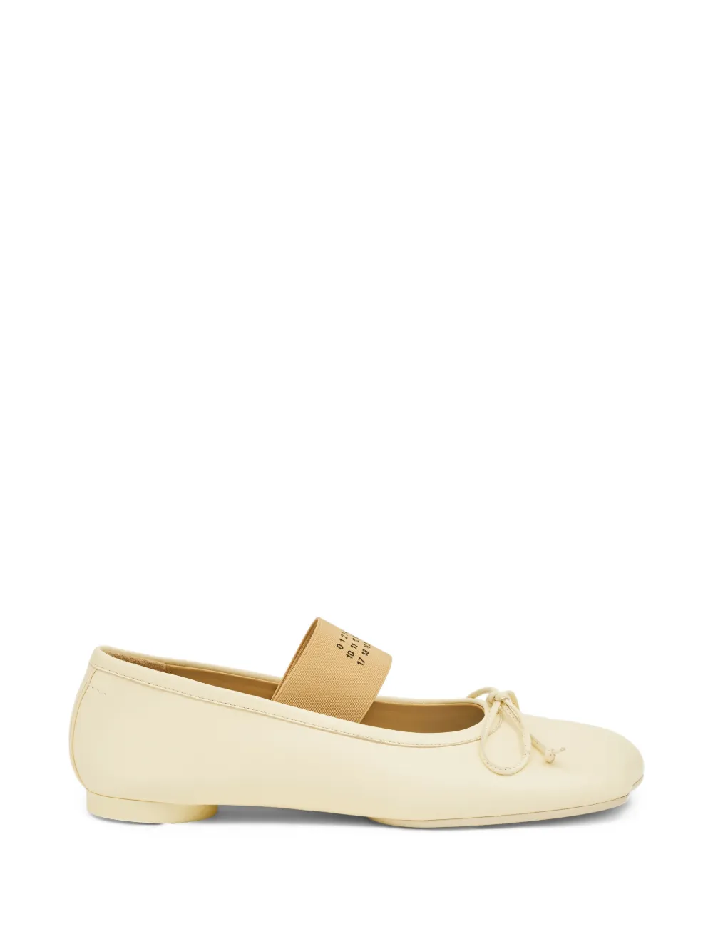 MM6 Maison Margiela Anatomic numeric-strap ballet flats - Toni neutri