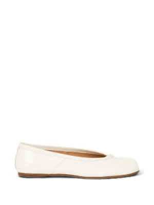 Jil Sander Leather Ballerina | White | FARFETCH CA