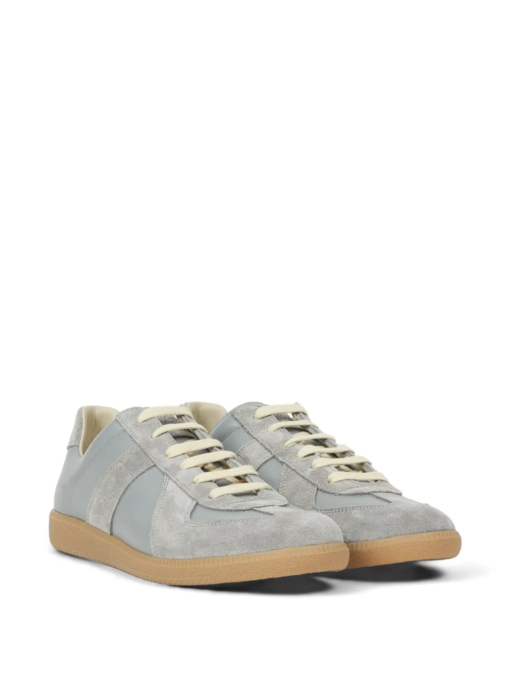 Maison Margiela Replica leather-panelled sneakers Grijs