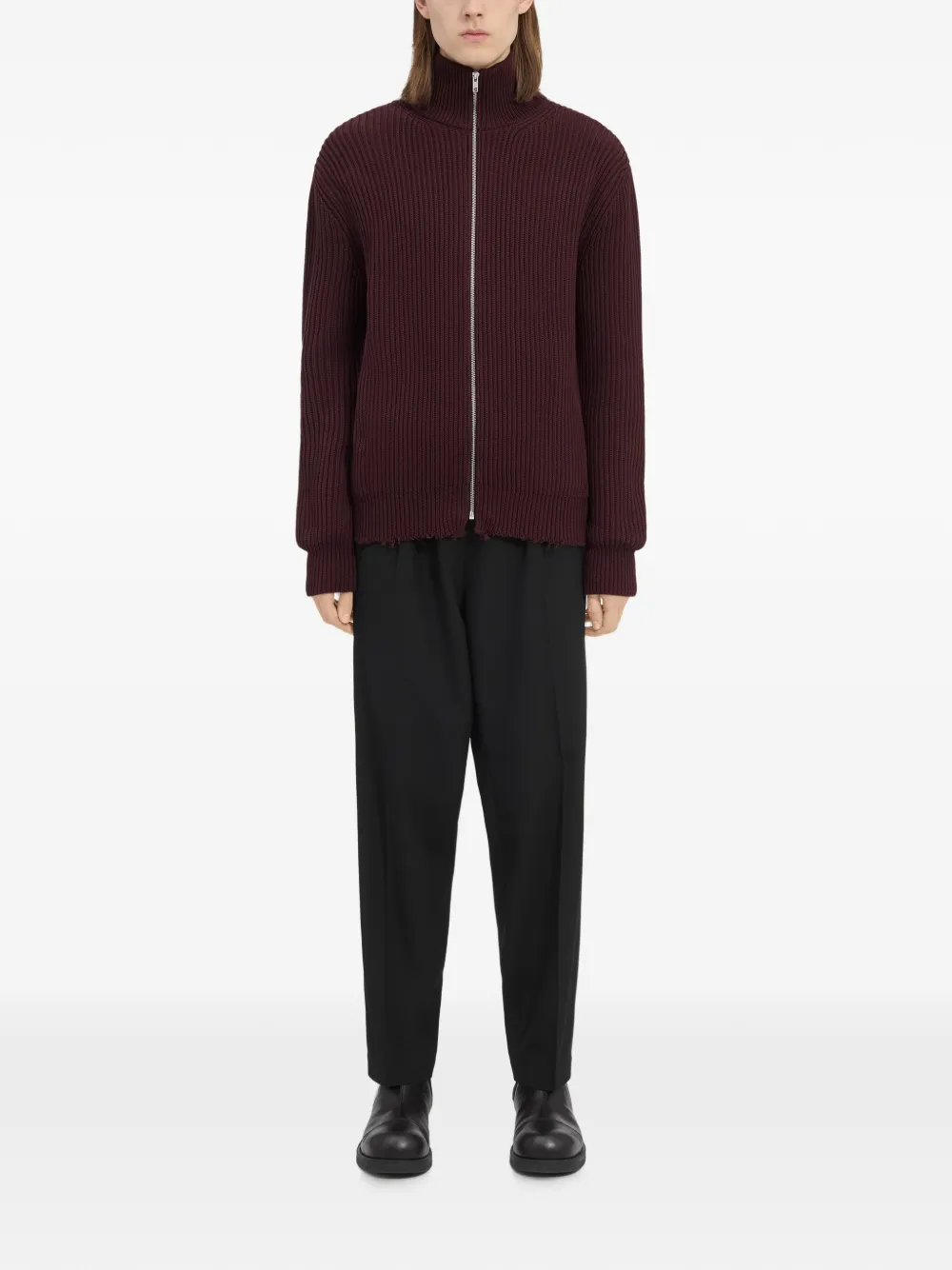 MM6 Maison Margiela Geribbelde jas Rood