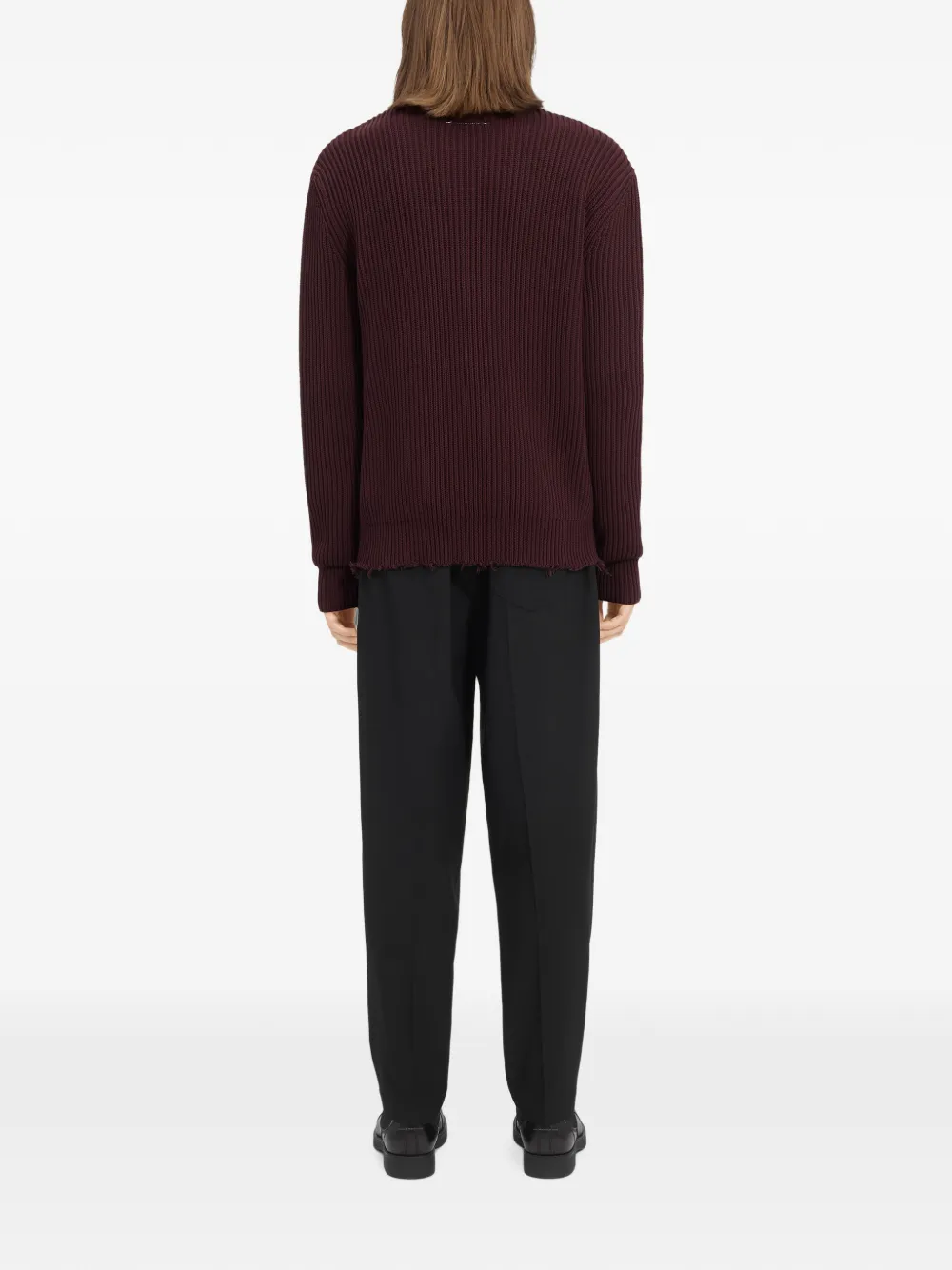 MM6 Maison Margiela Geribbelde jas Rood