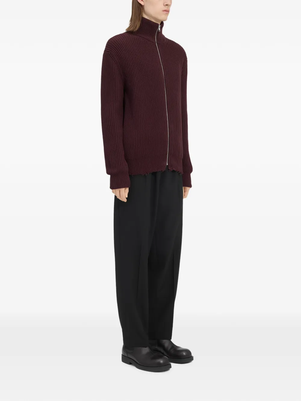 MM6 Maison Margiela Geribbelde jas Rood