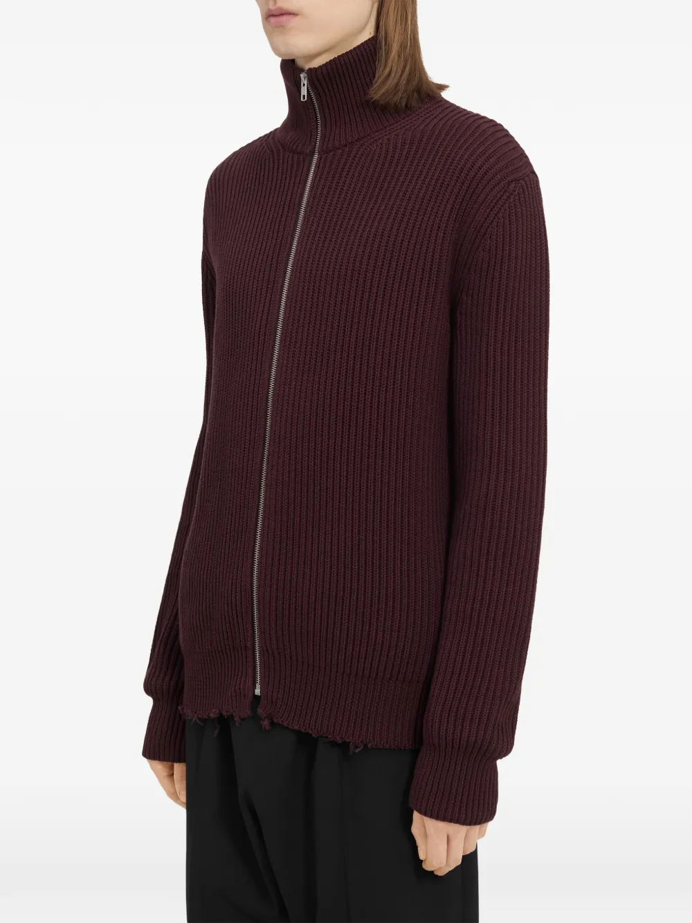 MM6 Maison Margiela Geribbelde jas Rood