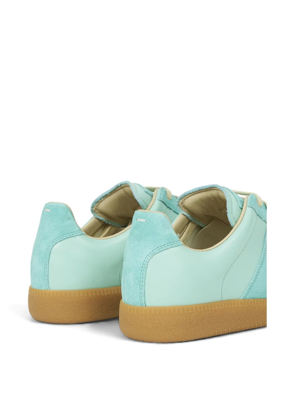 Maison Margiela Replica suede-panelled sneakers Blauw
