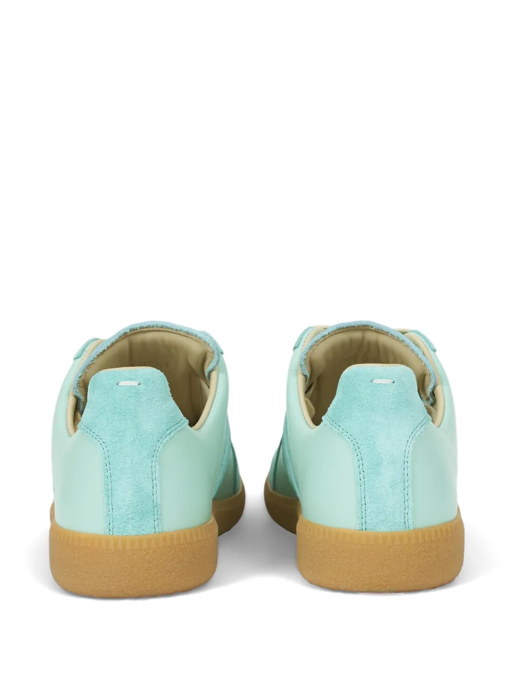 Maison Margiela Replica suede-panelled sneakers Blauw