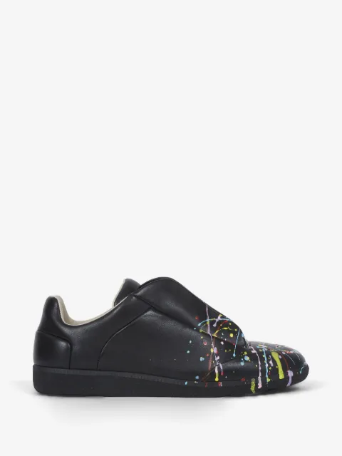 Maison Margiela Future paint-splatter leather sneakers