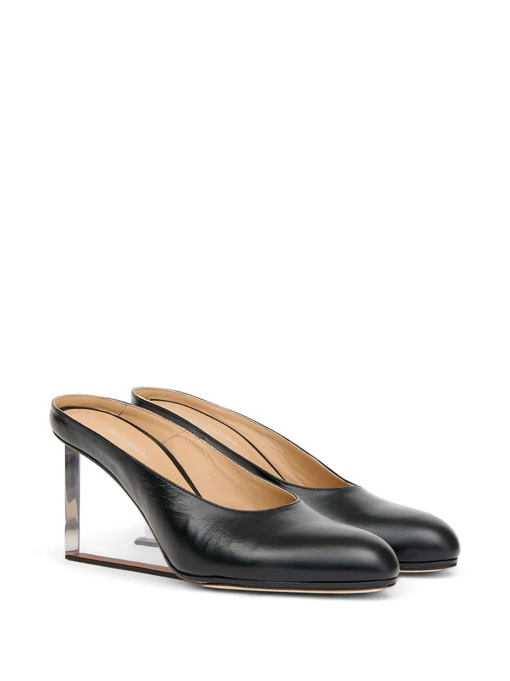 Maison Margiela Plexi muiltjes met sleehak Zwart