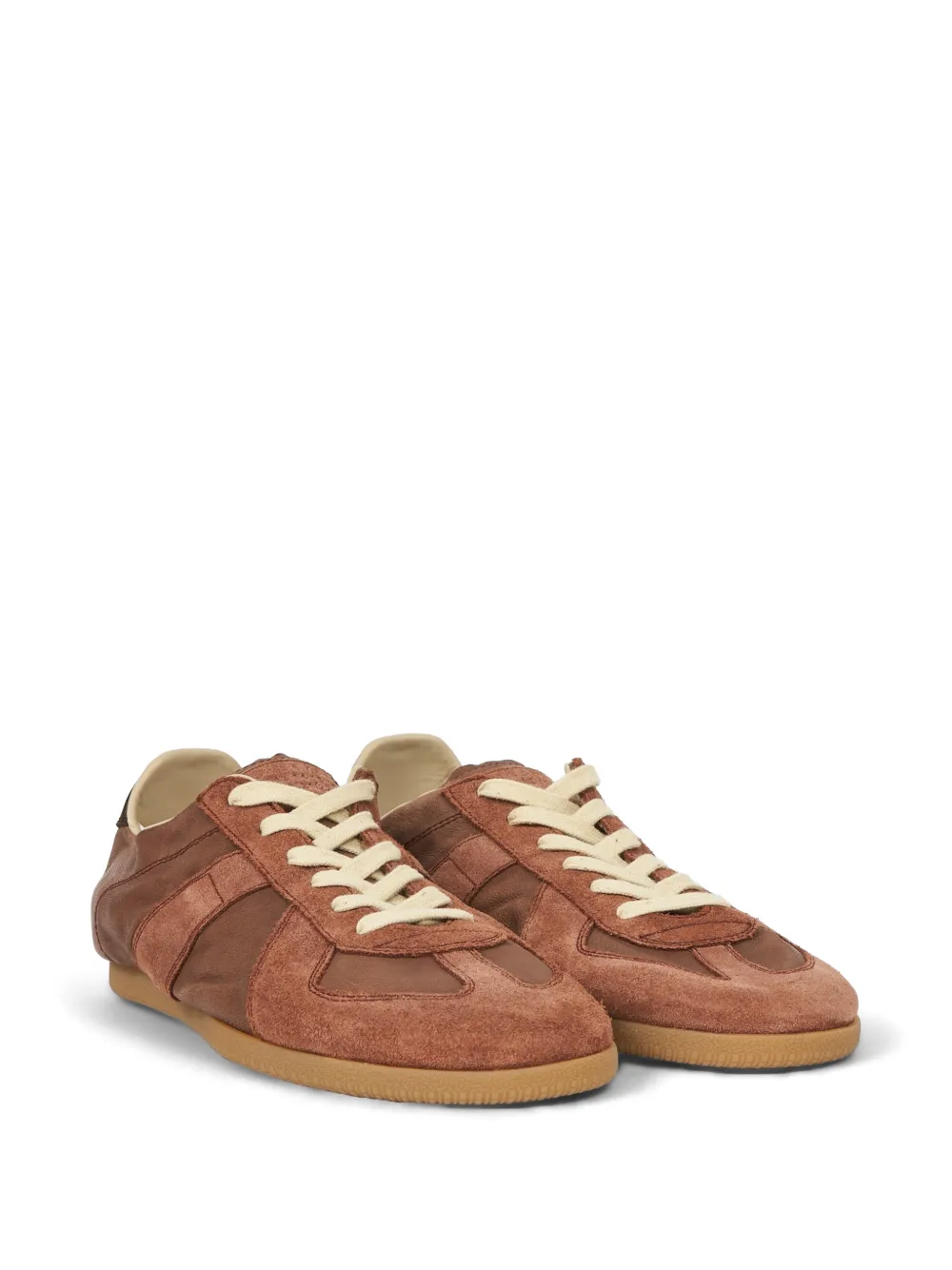 Maison Margiela Replica Soft panelled leather sneakers Bruin