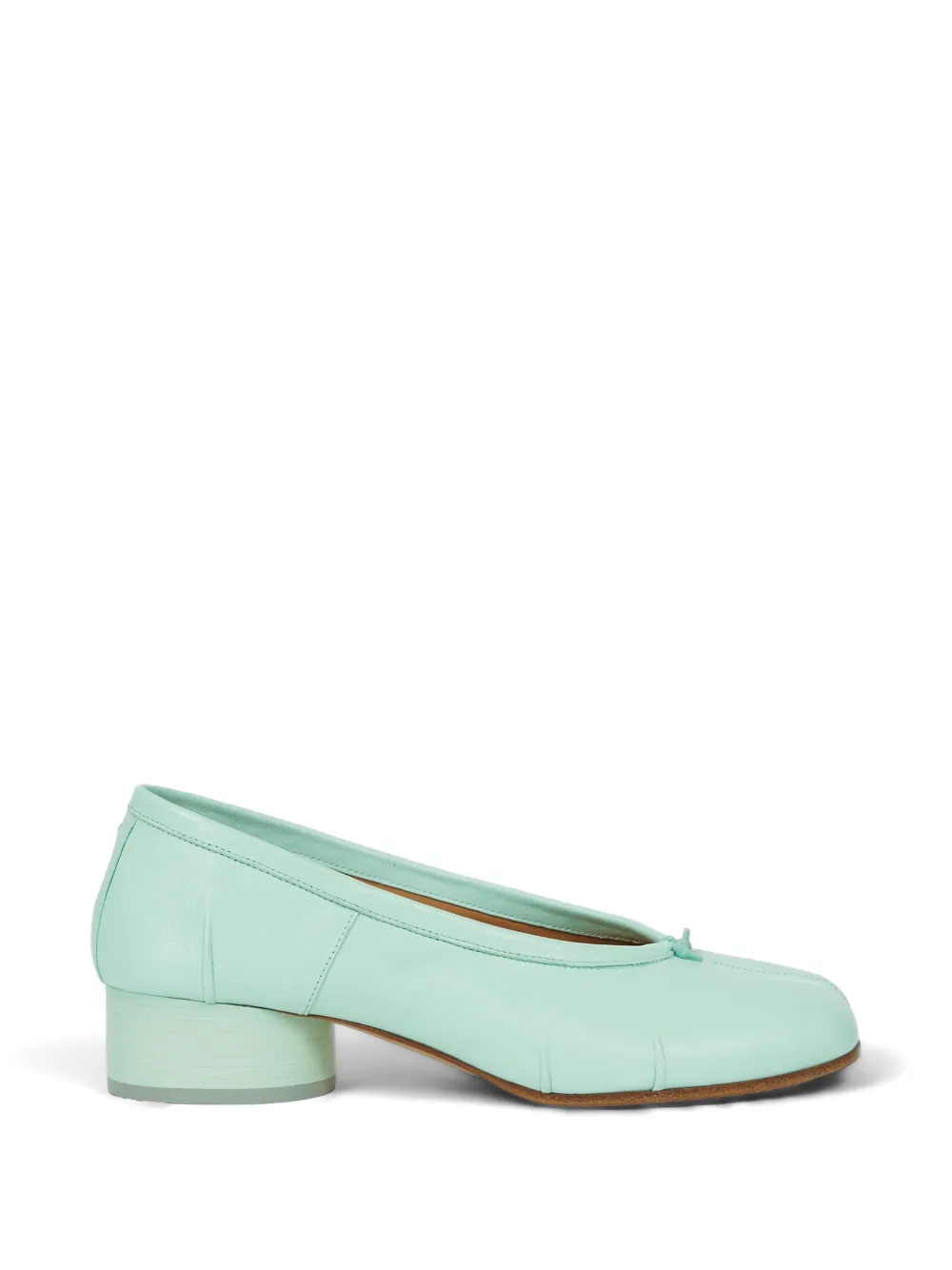 Maison Margiela Tabi leather heeled pumps Blauw
