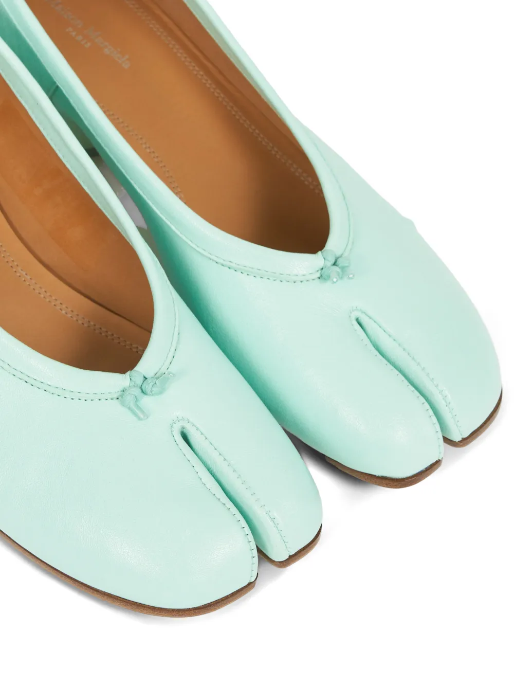 Maison Margiela Tabi leather heeled pumps Blauw