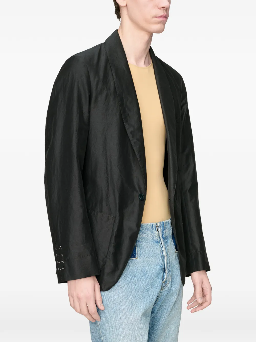 Maison Margiela Blazer met sjaalrevers Blauw