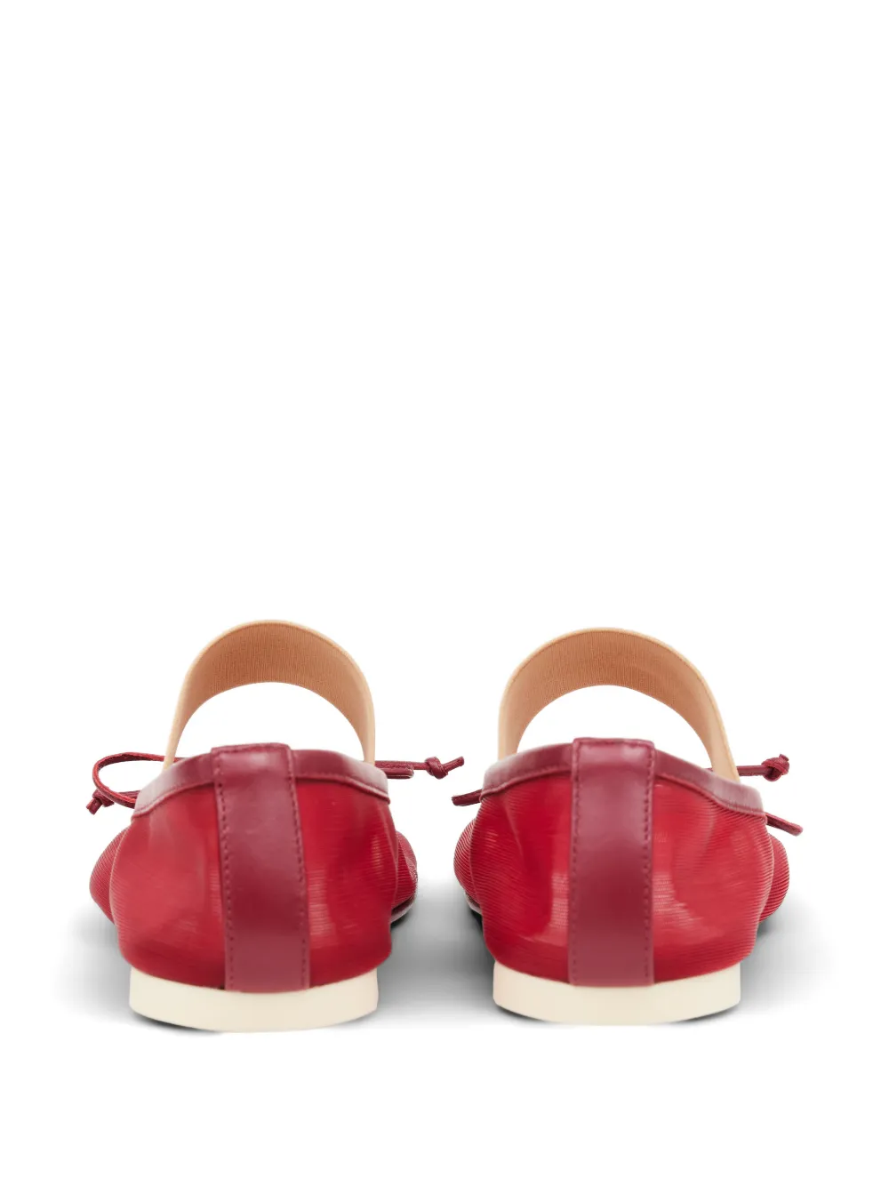 MM6 Maison Margiela numeric-strap anatomic ballet flats Rood